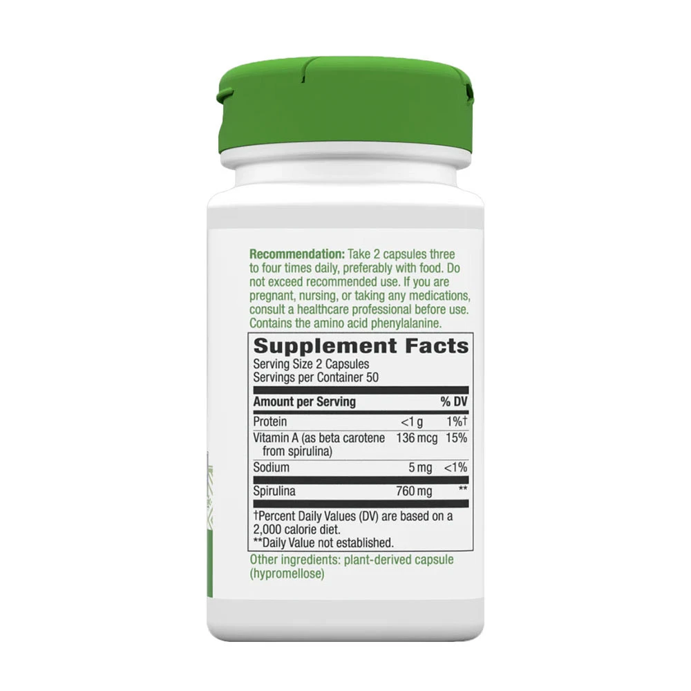 Natures Way - Spirulina, 100 kapslar - Bild 2