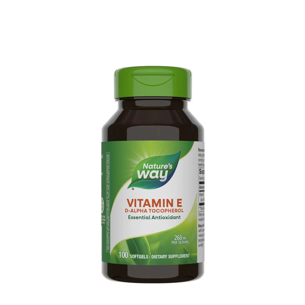 Natures Way - Vitamin E D-Alpha Tocopherol, 100 mjukkapslar | Vitaminer och MineralerHälsokost | Apoteka