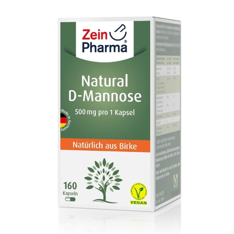 Zein Pharma - Naturlig D-Mannos, 500 mg, 160 kapslar | Vitaminer och MineralerVeganska produkterHälsa och välbefinnandeHälsokost | Apoteka