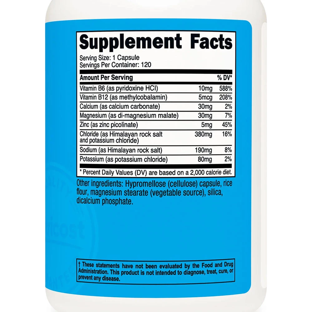 Nutricost - Elektrolytkomplex, 900 mg (120 kapslar) - Bild 6