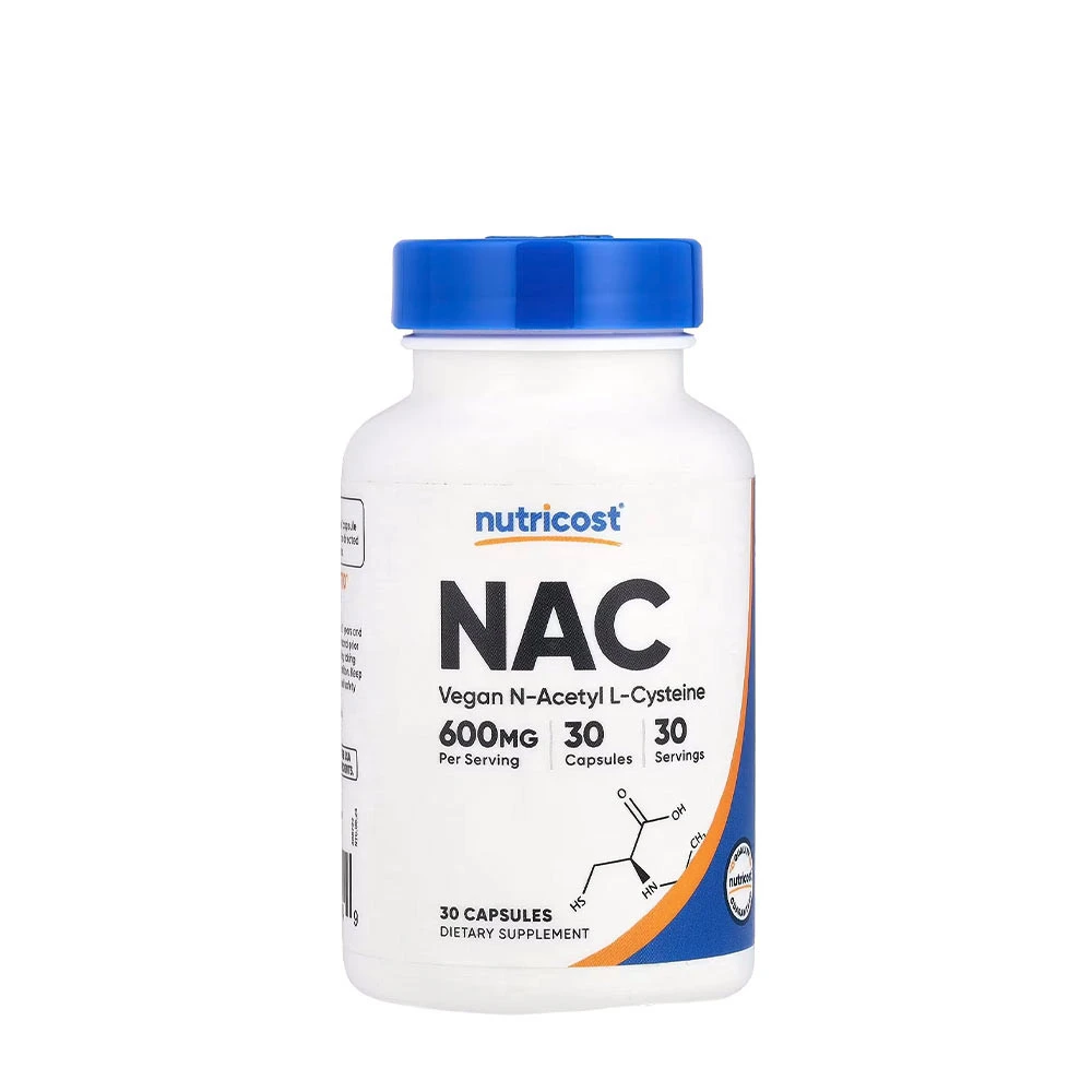 Nutricost - N-Acetyl L-Cystein (NAC), 600 mg, 30 kapslar | HälsokostN-acetyl | Apoteka