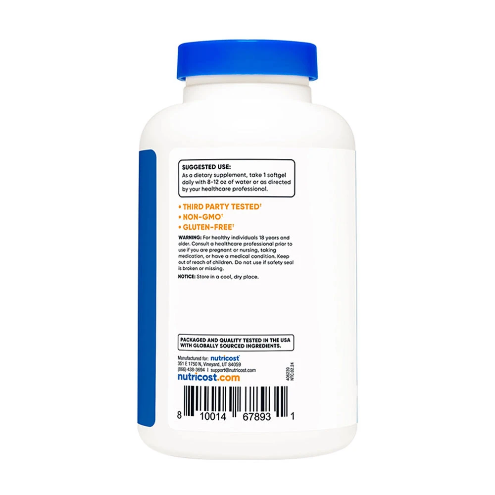 Nutricost - Ubiquinol, 100 mg, 120 mjukkapslar - Bild 7