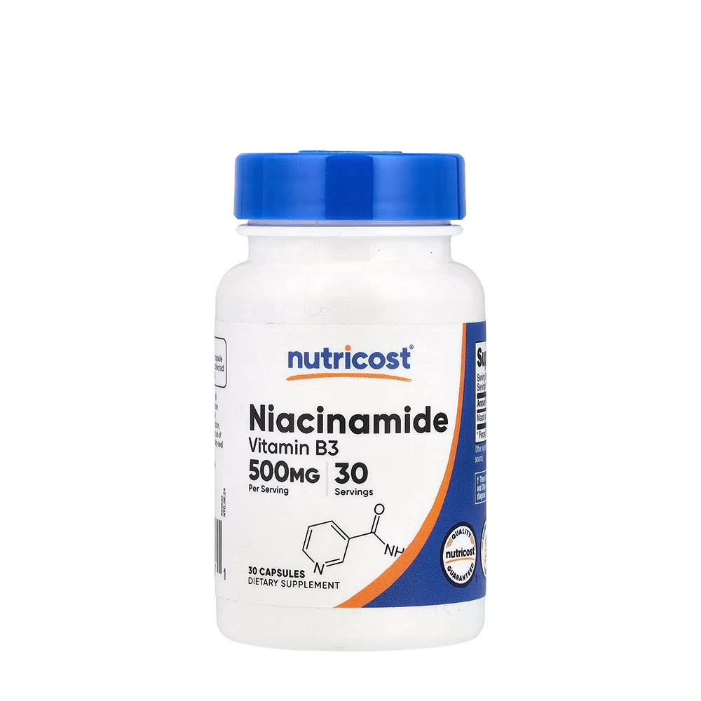 Nutricost - Vitamin B3 Niacinamid, 500 mg, 30 kapslar | HälsokostNiacin | Apoteka
