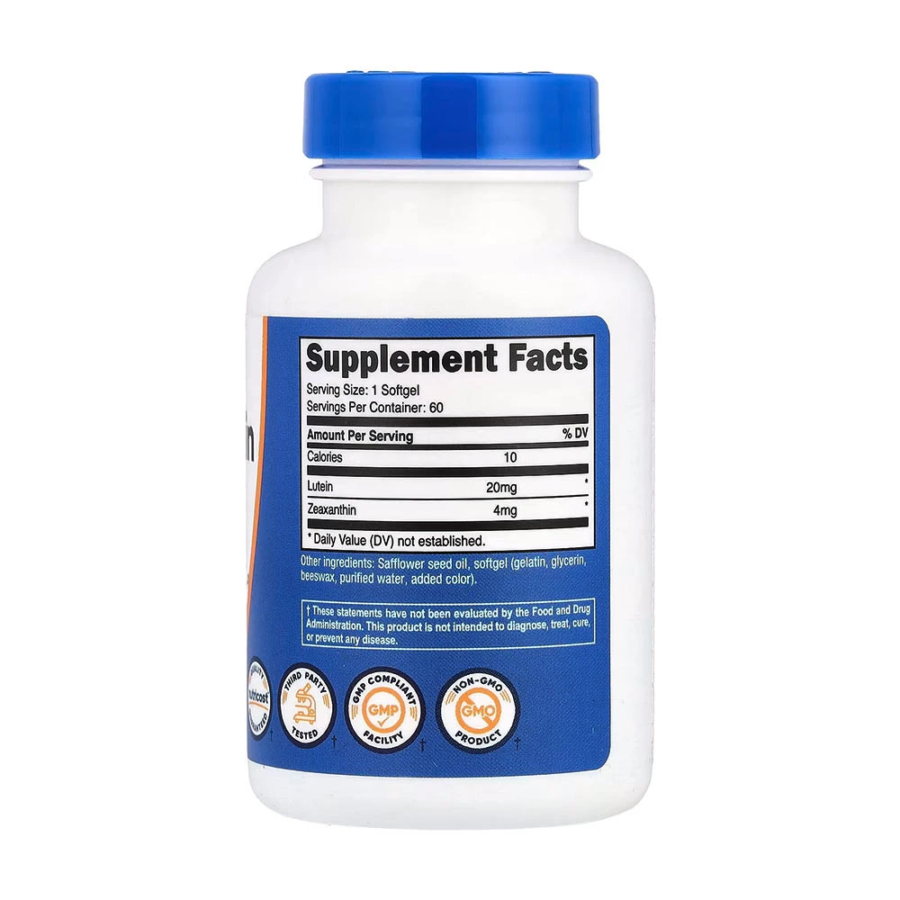 Nutricost - Zeaxantin med Lutein, 60 mjukkapslar - Bild 5