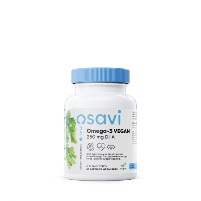Osavi - Omega-3 Vegan, 250 mg DHA, 60 kapslar | Vitaminer och MineralerHälsa och välbefinnandeÖrttillskottÖrter och växtbaserade preparat | Apoteka