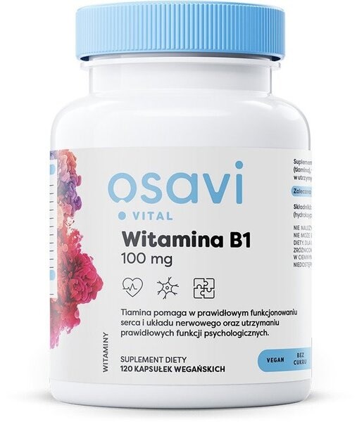 Osavi - Vitamin B1, 100 mg, 120 kapslar | Vitaminer och MineralerVissa vitaminer | Apoteka