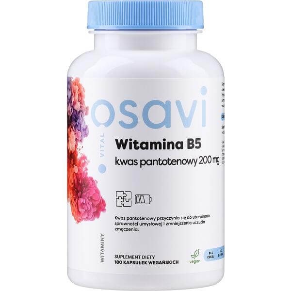Osavi - Vitamin B5 Pantotensyra, 200 mg (180 kapslar) | Vitaminer och MineralerVissa vitaminer | Apoteka