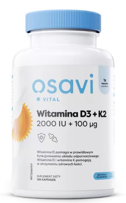 Osavi - Vitamin D3 + K2, 2000 IE + 100 mcg (120 kapslar) | Vitaminer och MineralerVissa vitaminer | Apoteka