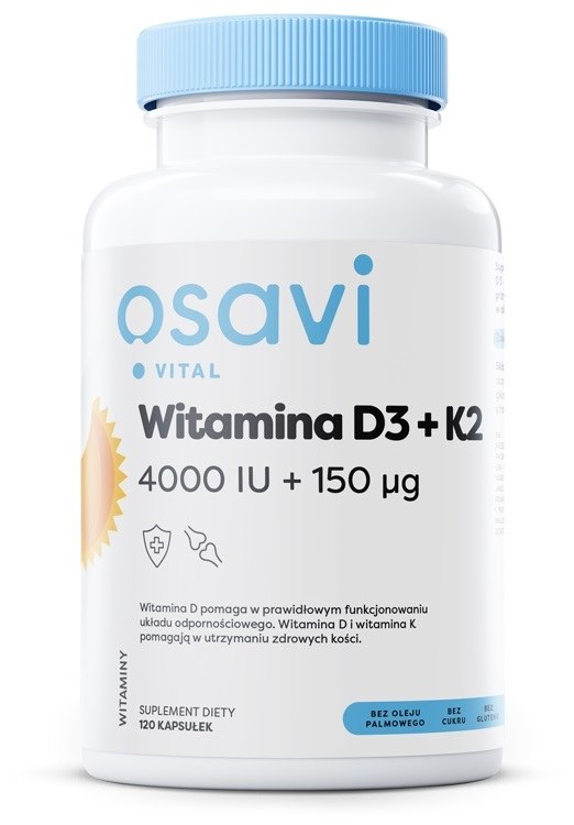 Osavi - Vitamin D3 + K2, 4000 IE + 150 mcg (120 kapslar) | Vitaminer och MineralerVissa vitaminer | Apoteka