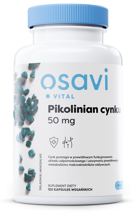 Osavi - Zinkpikolinat, 50 mg (120 vegetabiliska kapslar) | Vitaminer och MineralerVissa mineralerZink | Apoteka