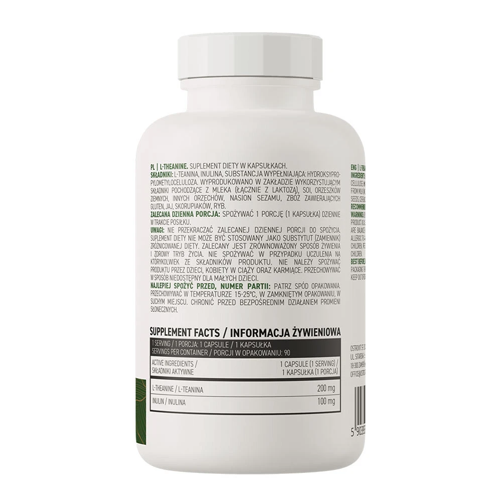 OstroVit - L-Theanin, 90 kapslar - Bild 7