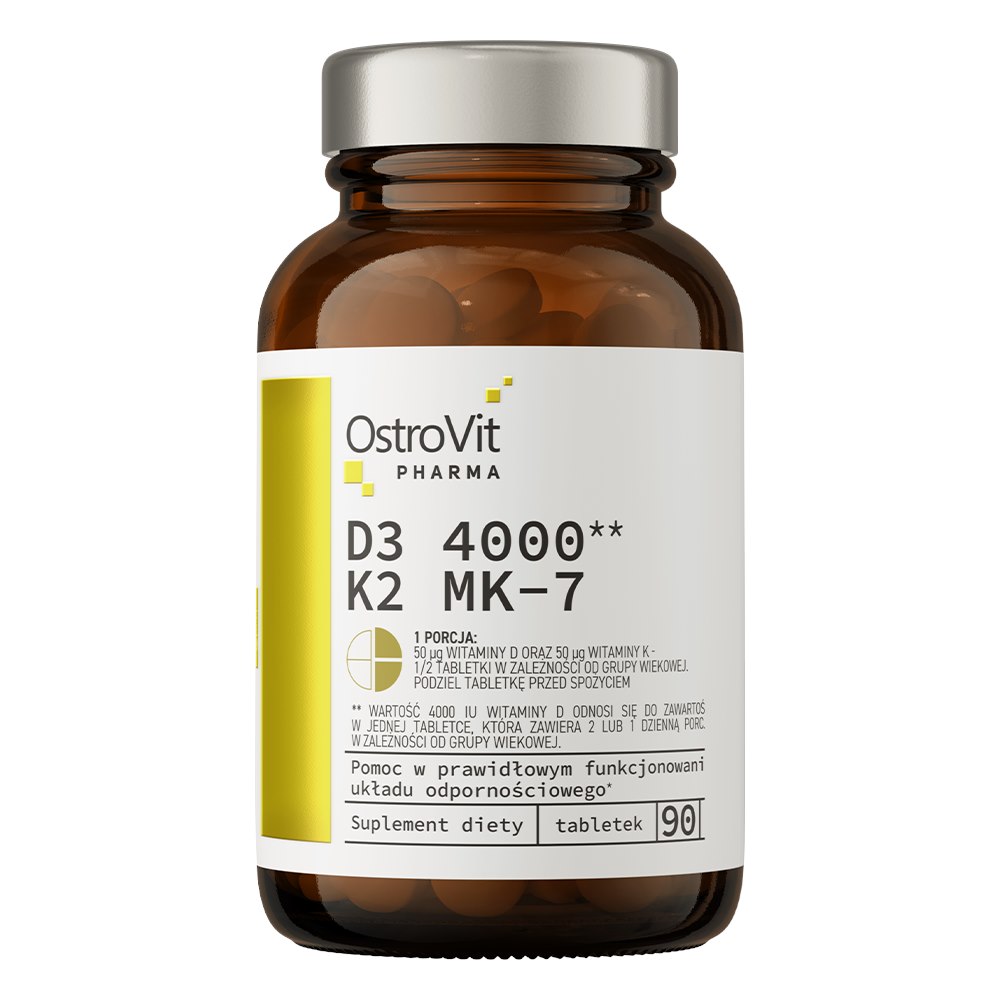 OstroVit - Pharma D3 4000 K2 MK-7, 90 tabletter | Vitaminer och Mineraler | Apoteka