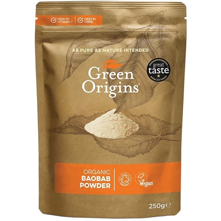 Green Origins - Ekologiskt Baobabpulver, 250g | Vitaminer och MineralerVeganska produkterHälsa och välbefinnandeHälsokostSundhedsfødevarer | Apoteka