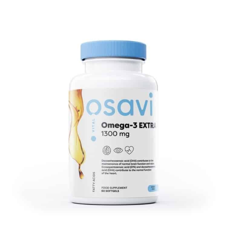 Osavi - Omega-3 Extra, 1300 mg (Citron), 60 mjuka kapslar | Vitaminer och MineralerHälsa och välbefinnandeOmegas - EFA - CLA - oljorÖgonhälsaOmega och fiskoljaHälsokost | Apoteka