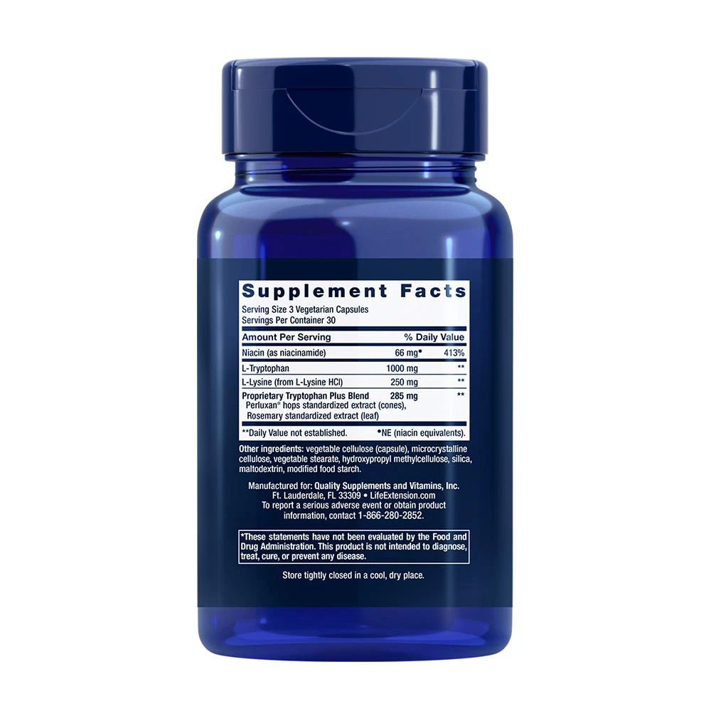 Life Extension - Optimerad Tryptofan Plus, 90 kapslar - Bild 4