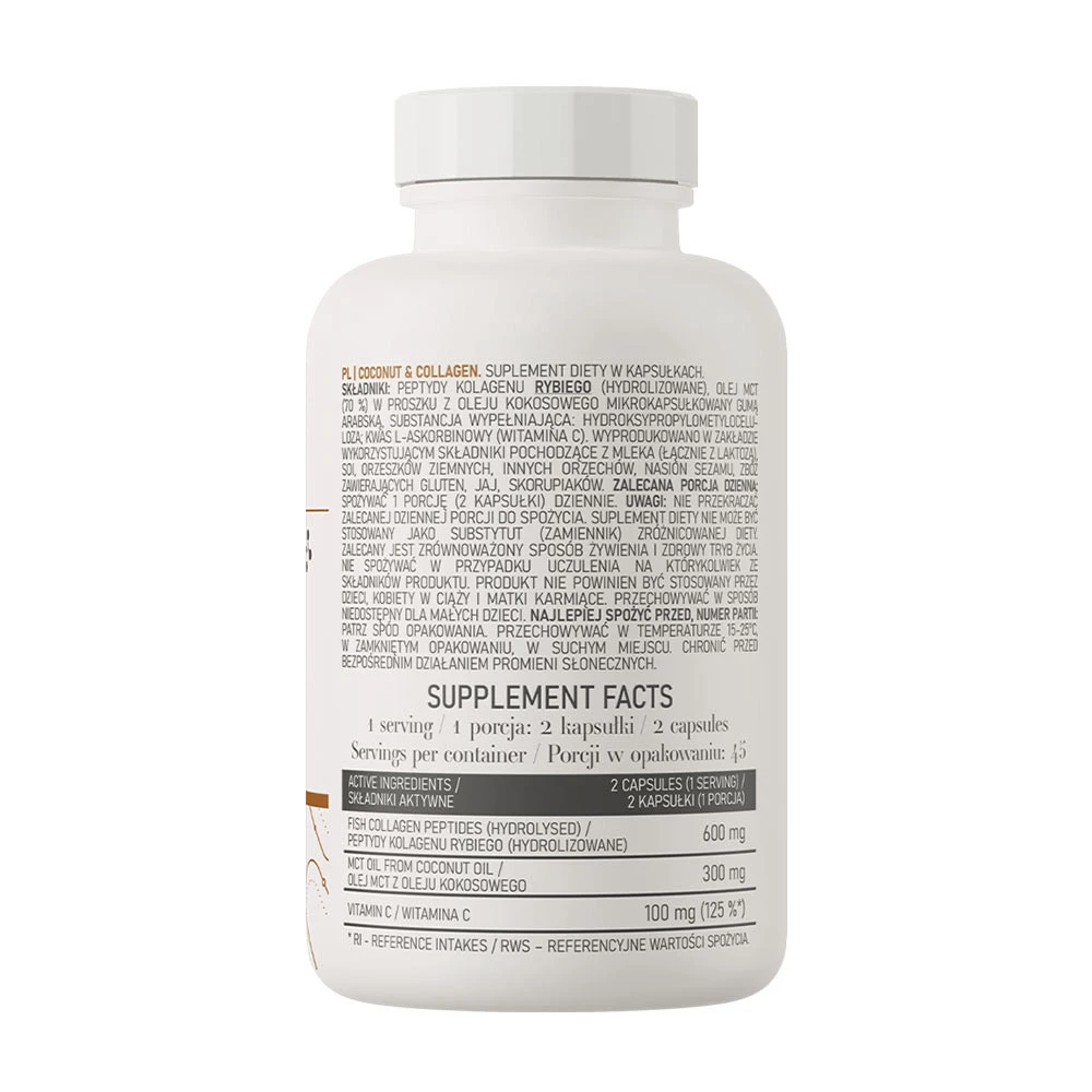 OstroVit - Kollagen & MCT-olja från Kokosnöt, 90 Kapslar - Bild 8