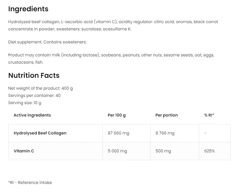 OstroVit - Kollagen + Vitamin C, 400 g, Cola & Rom - Bild 7
