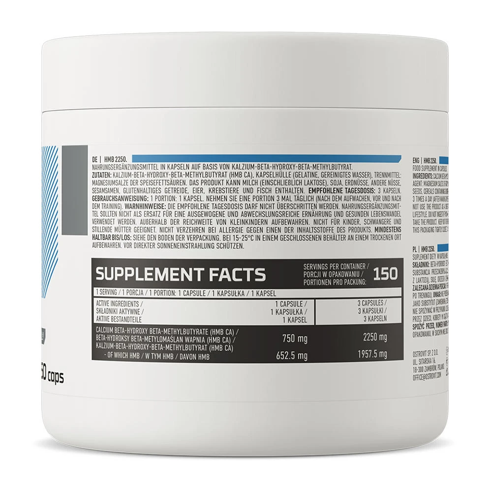 Ostrovit - HMB 2250 mg, 150 kapslar - Bild 9