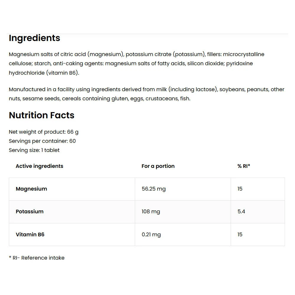 OstroVit - Magnez MAX Skurcz, 60 tabletter - Bild 2