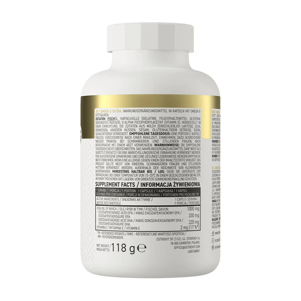 OstroVit - Omega 3 ULTRA, 90 kapslar - Bild 3