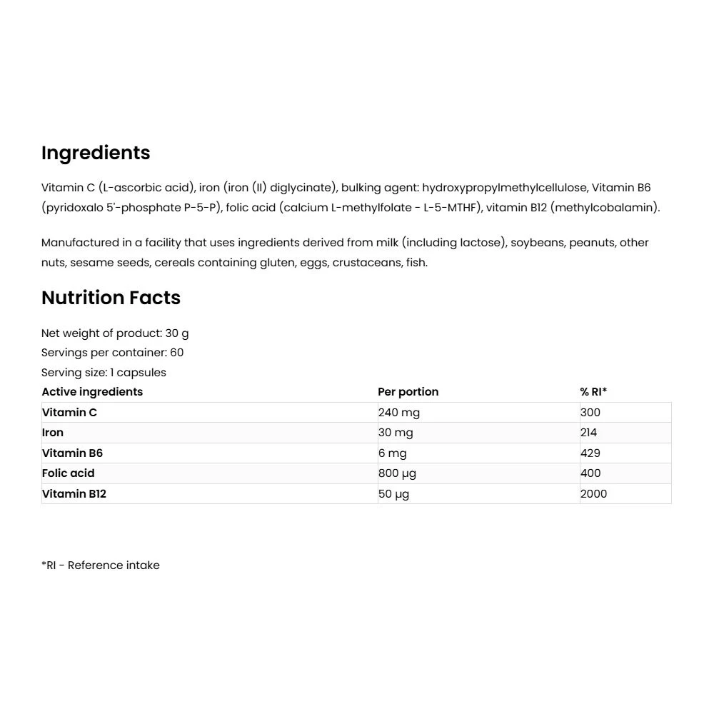 OstroVit - Pharma Ferr Aid, 60 kapslar - Bild 2