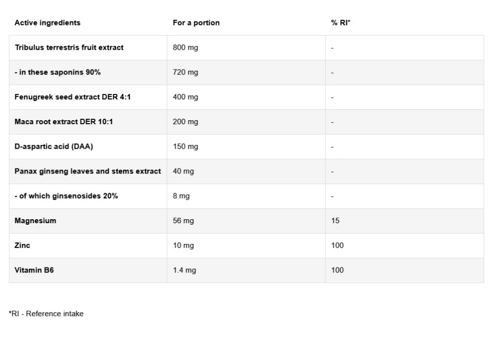 OstroVit - Testo Booster, 90 kapslar - Bild 2