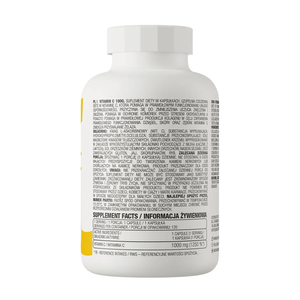 OstroVit - Vitamin C 1000 mg, 120 kapslar - Bild 7