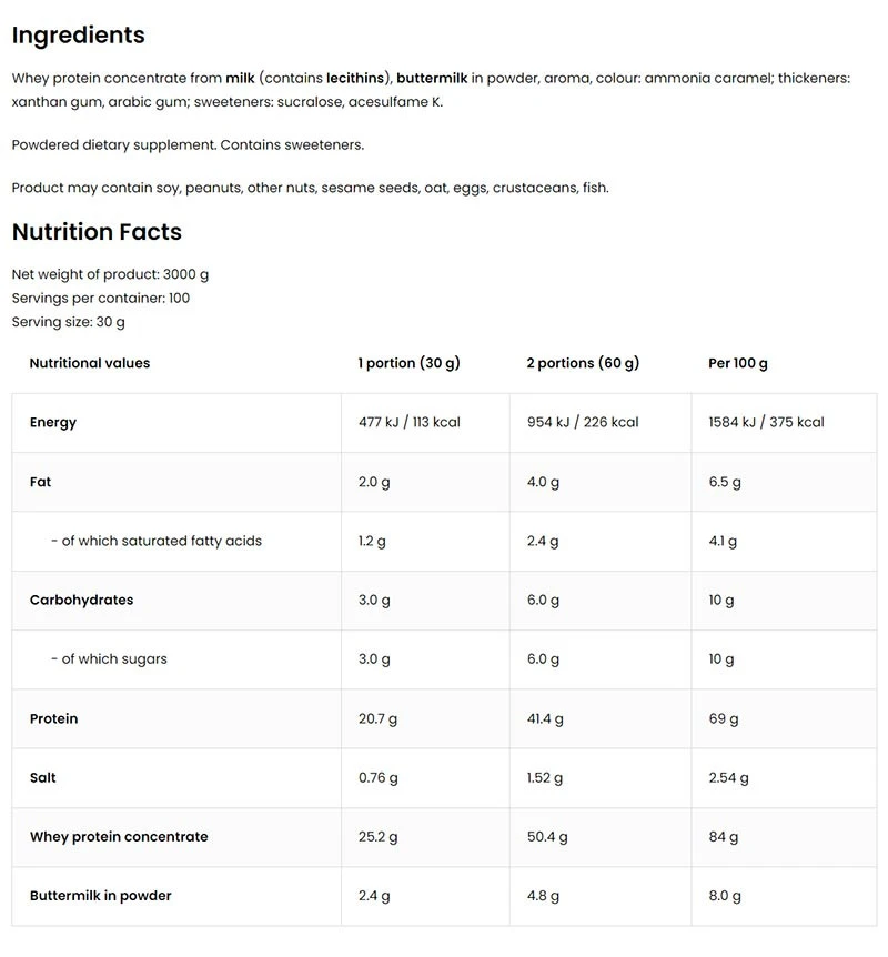 OstroVit - WHEYlicious, 3 kg, Saltad Karamell - Bild 5