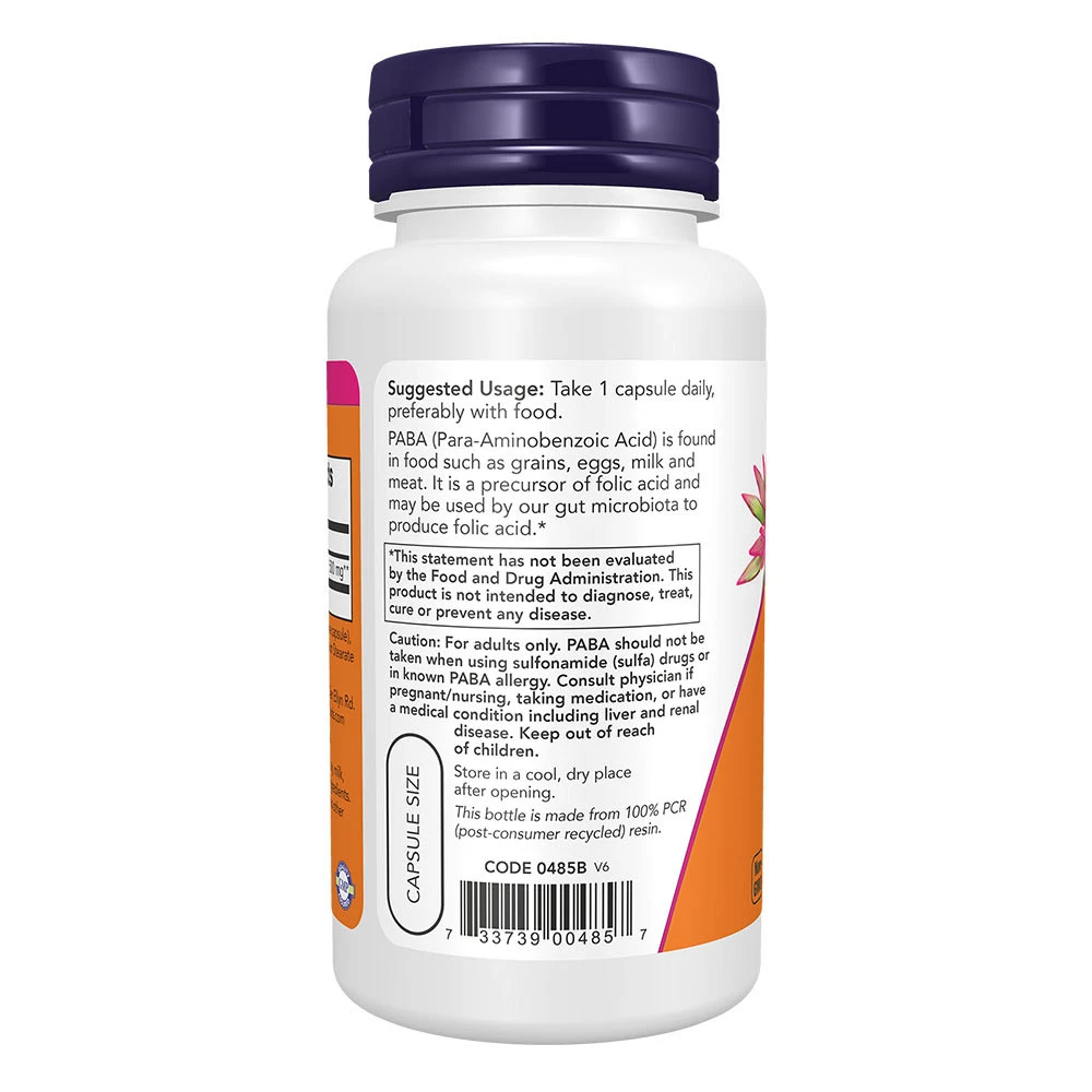 NOW Foods - PABA, 500 mg, 100 kapslar - Bild 7