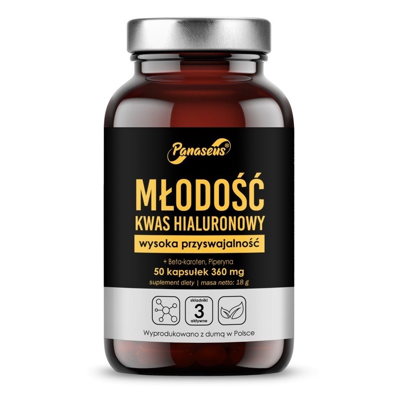 Panaseus - Ungdomlig Hyaluronsyra, 50 kapslar | Vitaminer och MineralerHyaluronsyra | Apoteka