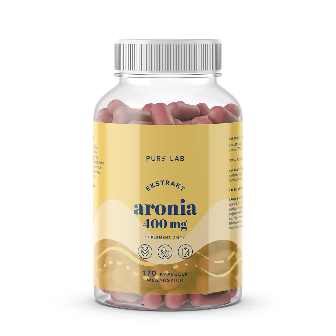Pure Lab - Svart Aroniaextrakt, 400 mg (170 kapslar) | Vitaminer och MineralerHälsa och välbefinnandeÖrttillskottÖrter och växtbaserade preparat | Apoteka