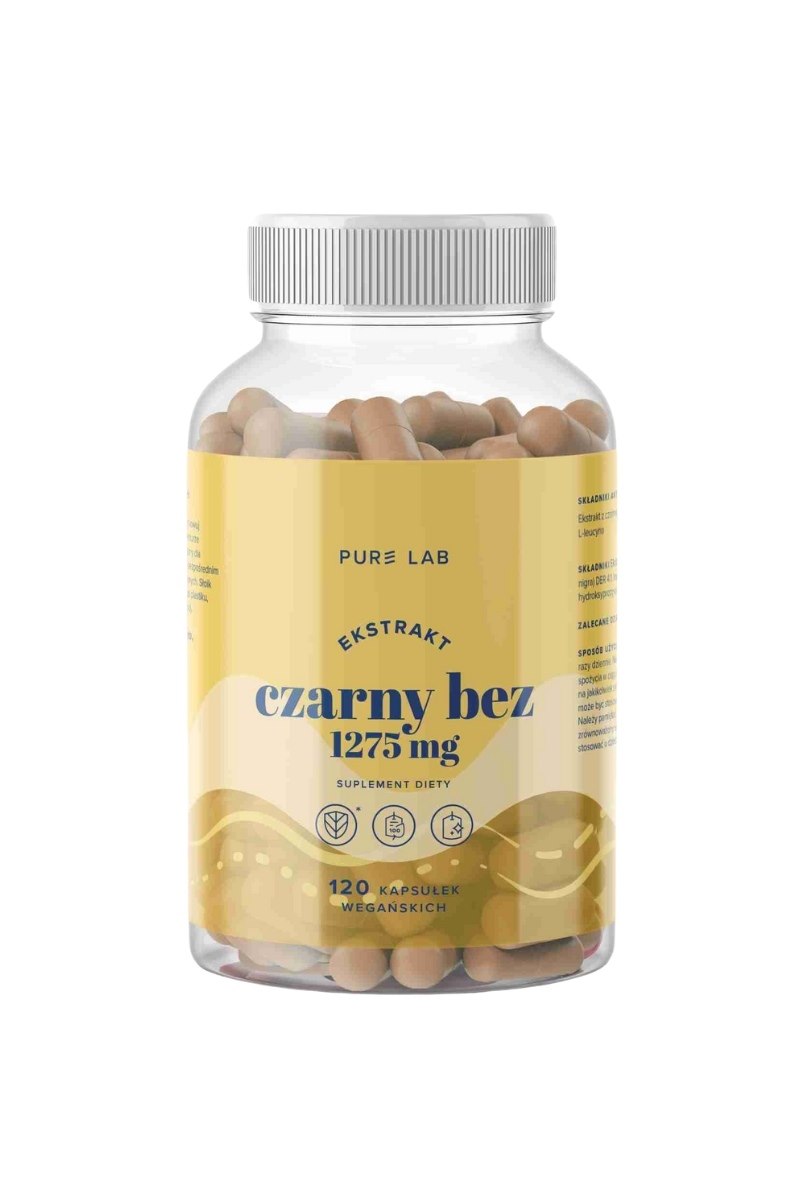 Pure Lab - Älderbärsextrakt, 1275 mg (120 kapslar) | Vitaminer och MineralerHälsa och välbefinnandeÖrttillskottÖrter och växtbaserade preparat | Apoteka