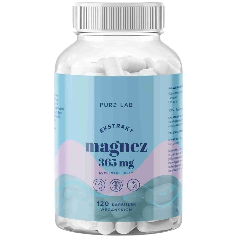 Pure Lab - Magnesium 365 mg, 120 kapslar | Vitaminer och MineralerMagnesium | Apoteka