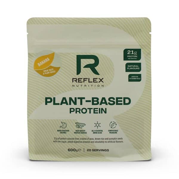 Reflex Nutrition - Växtbaserat protein, banan, 600 g | Veganska produkterHälsokostEnzymer | Apoteka