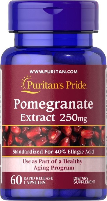 Puritans Pride - Granatäppleextrakt, 250 mg - 60 kapslar | Veganska produkterHälsa och välbefinnandeAntioxidanterHälsokost | Apoteka
