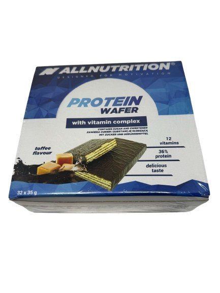 Allnutrition - Protein Våffelbar, Toffee, 32 x 35g | HälsokostProteinerProteinbarsFitness och träning | Apoteka