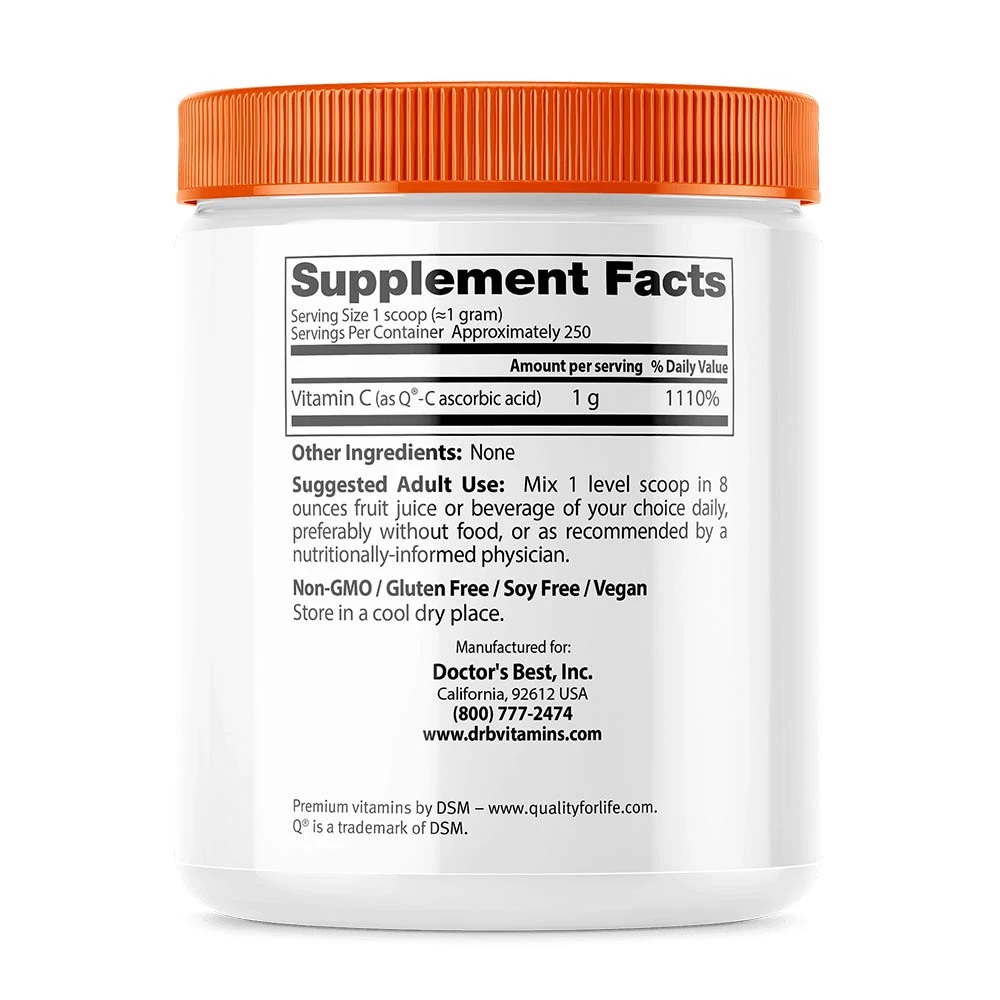 Doctor's Best - Rent C-vitaminpulver med Quali-C, 250g - Bild 2