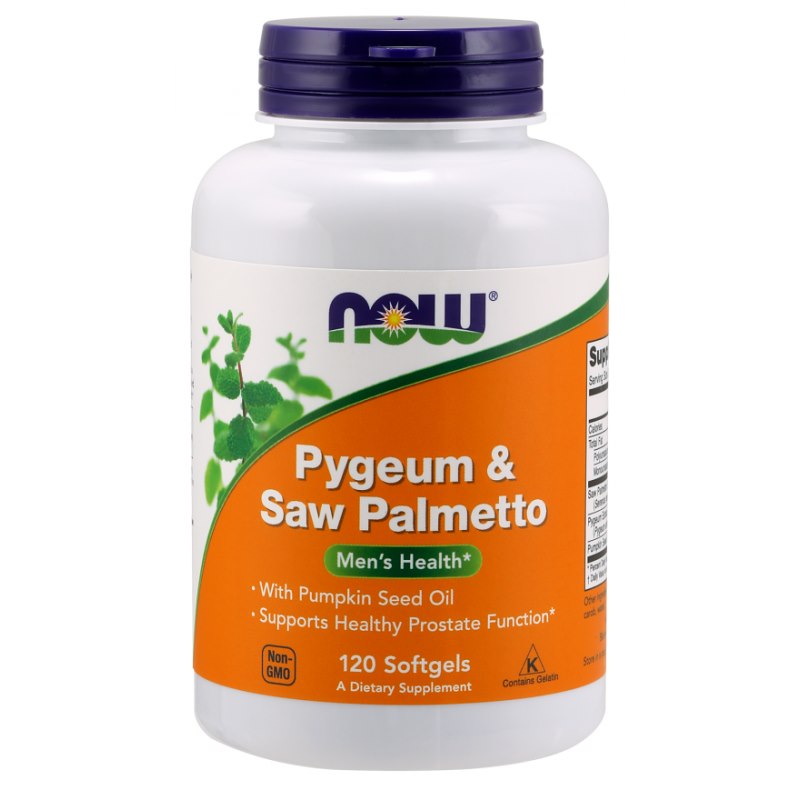NOW Foods - Pygeum &amp; Saw Palmetto, 120 mjukkapslar | Vitaminer och MineralerHälsa och välbefinnandeSexuell hälsaÖrttillskottHälsokostÖrter och växtbaserade preparat | Apoteka