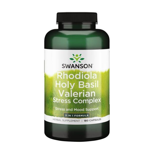 Rhodiola Holy Basil Valerian Stress Complex - 180 caps