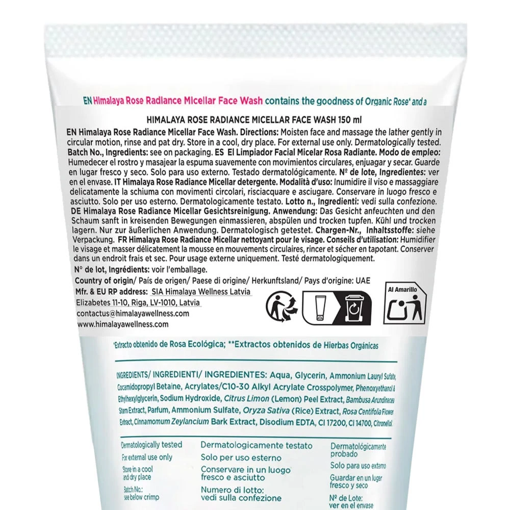 Himalaya - Roslyster Ansiktstvätt med Micellär Teknik, 150 ml - Bild 5