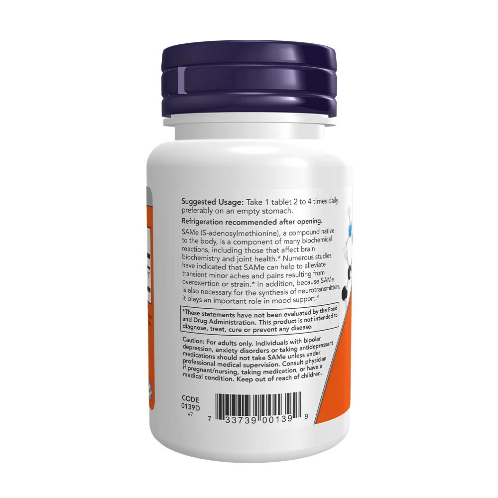 NOW - SAMe (S-Adenosyl-L-Metionin), 400 mg - Bild 5