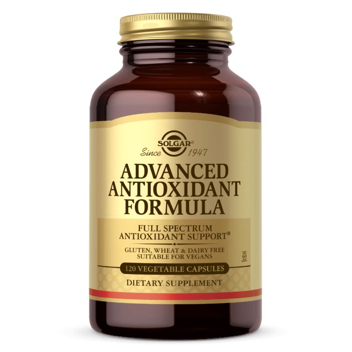 Solgar - Avancerad Antioxidantformel, 120 vegetabiliska kapslar | Vitaminer och MineralerVissa vitaminerSpirulina | Apoteka