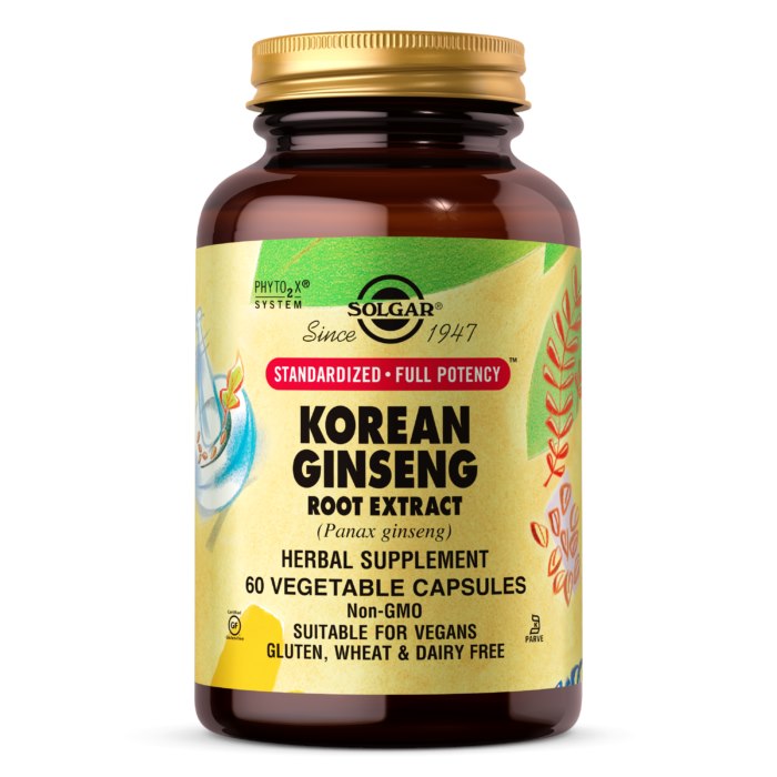 Solgar - Koreansk Ginsengrot Extrakt SFP, 60 kapslar | Vitaminer och MineralerHälsa och välbefinnandeÖrttillskottGinsengÖrter och växtbaserade preparat | Apoteka