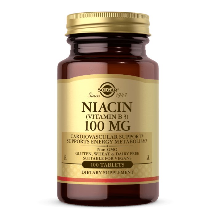Solgar - Niacin (Vitamin B3), 100 mg, 100 tabletter | Vitaminer och MineralerVissa vitaminerNiacin | Apoteka