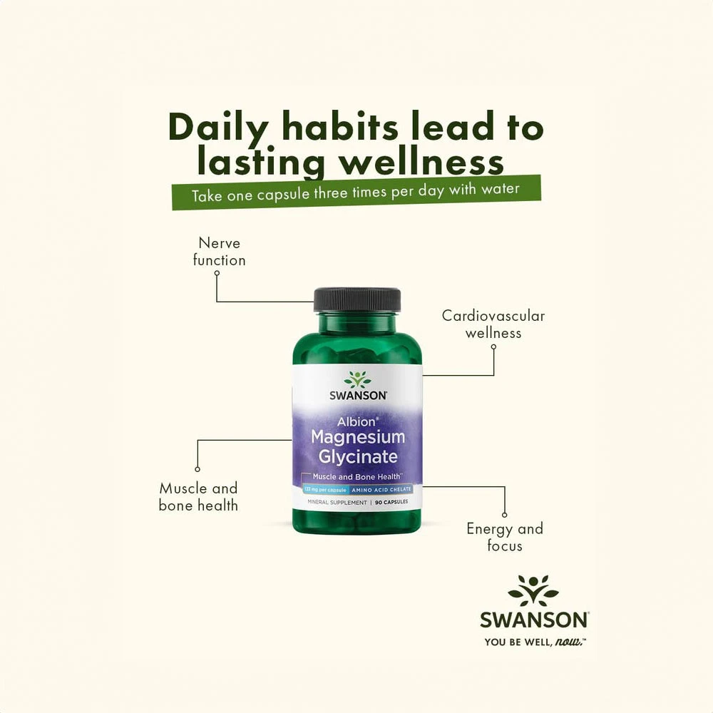 Swanson - Albion Magnesiumglycinat, 90 kapslar - Bild 6