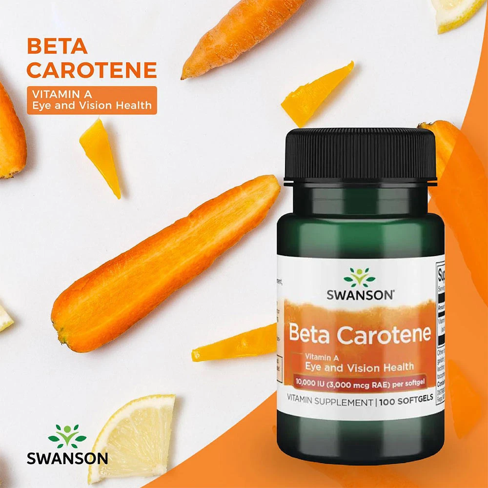 Swanson - Beta-Caroten (Vitamin A), 100 mjukkapslar - Bild 5