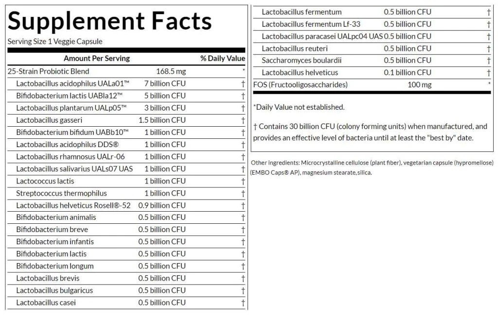 Swanson - Epic Pro 25-stams Probiotika, 30 miljarder CFU (30 vegetabiliska kapslar) - Bild 2