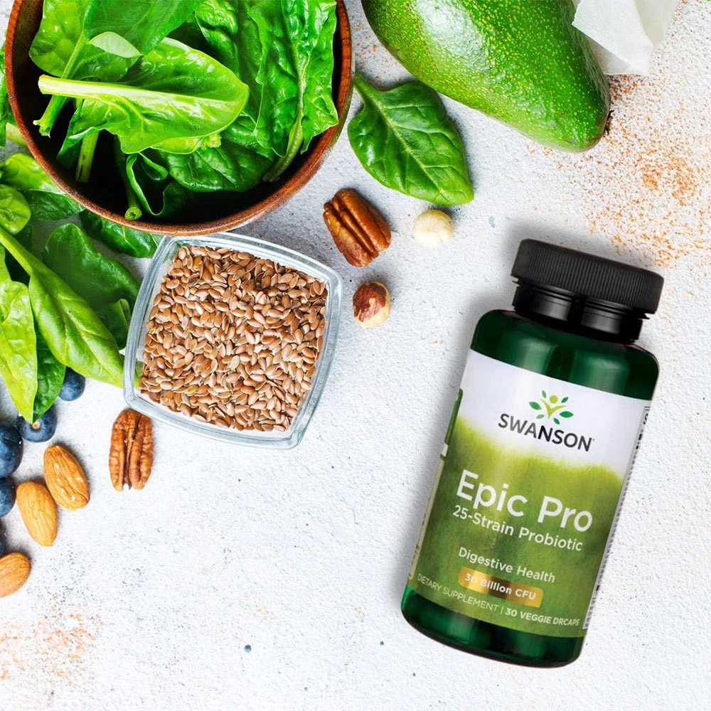 Swanson - Epic Pro 25-stams Probiotika, 30 miljarder CFU (30 vegetabiliska kapslar) - Bild 5