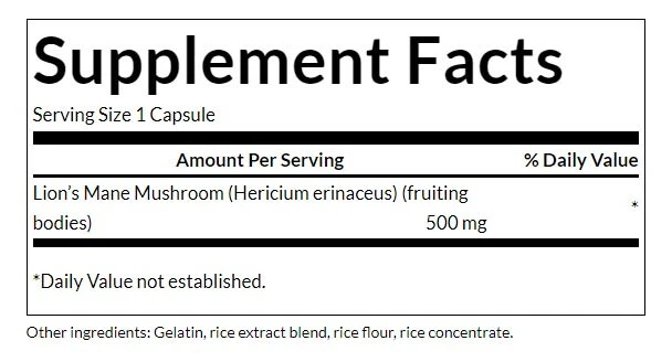 Swanson - Lion's Mane-svamp, 60 kapslar - Bild 3