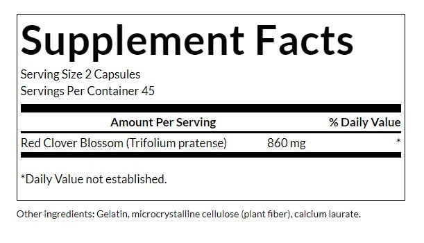 Swanson - Full Spectrum Rödklöverblomma, 430 mg (90 Kapslar) - Bild 3